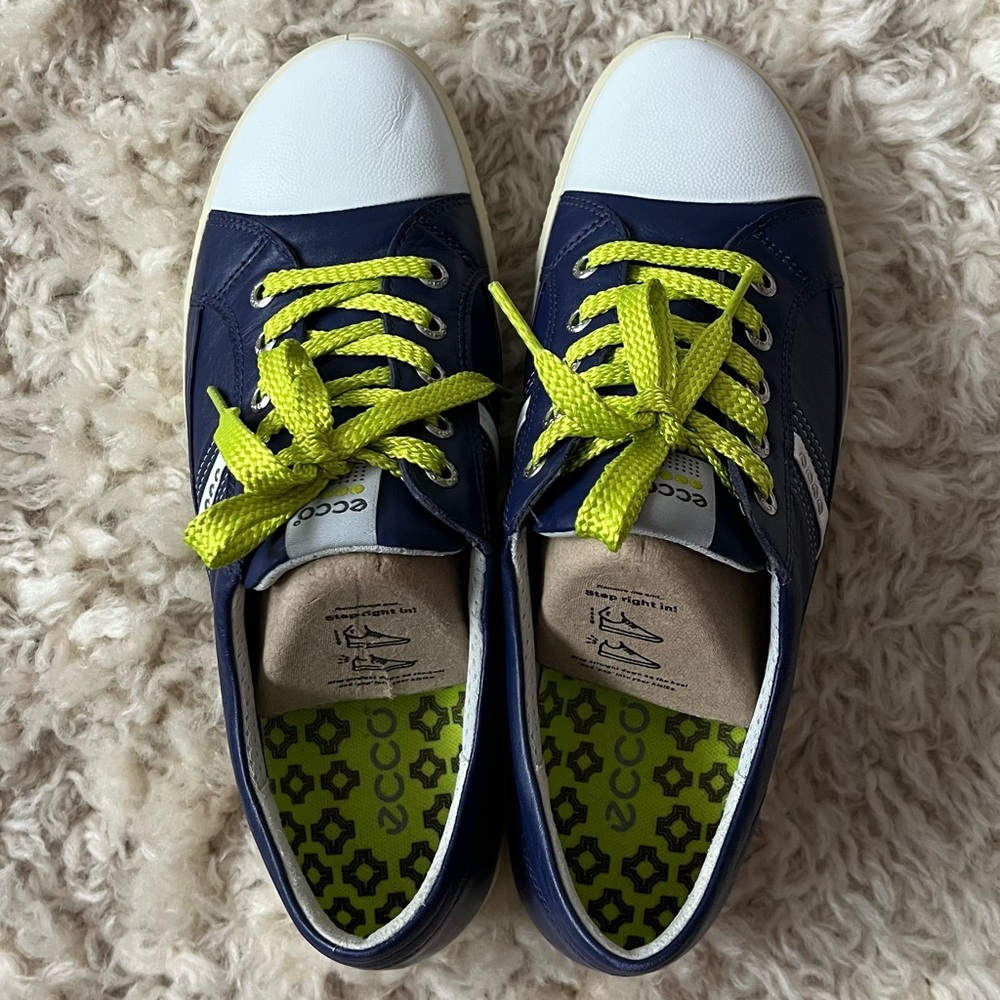 Ecco Women's Sneakers in Navy and White